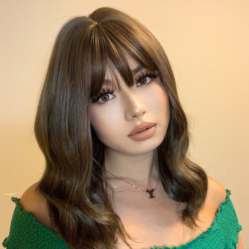 Perruque marron chocolat femme