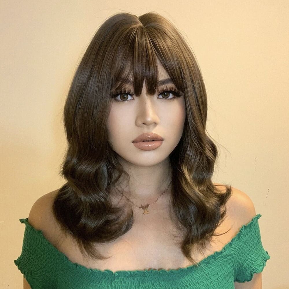 Perruque marron chocolat