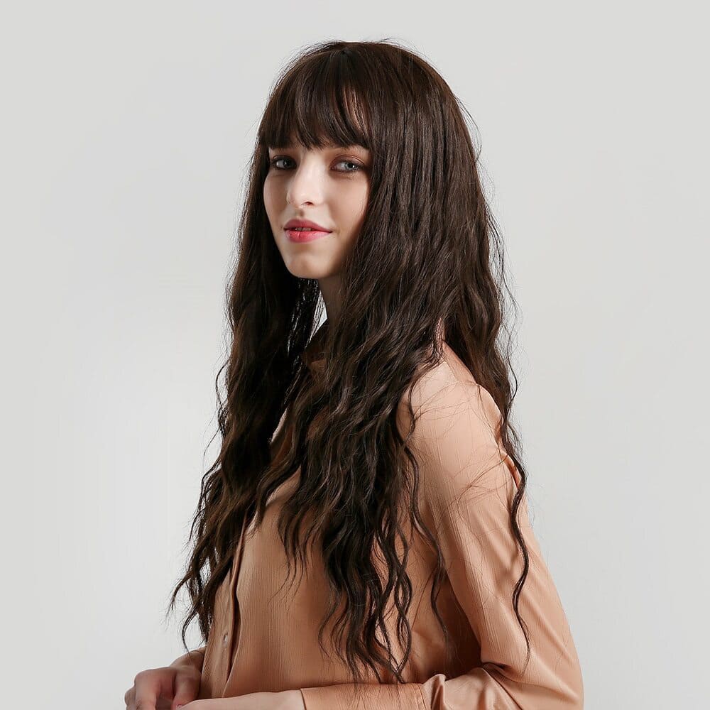 Perruque marron foncé