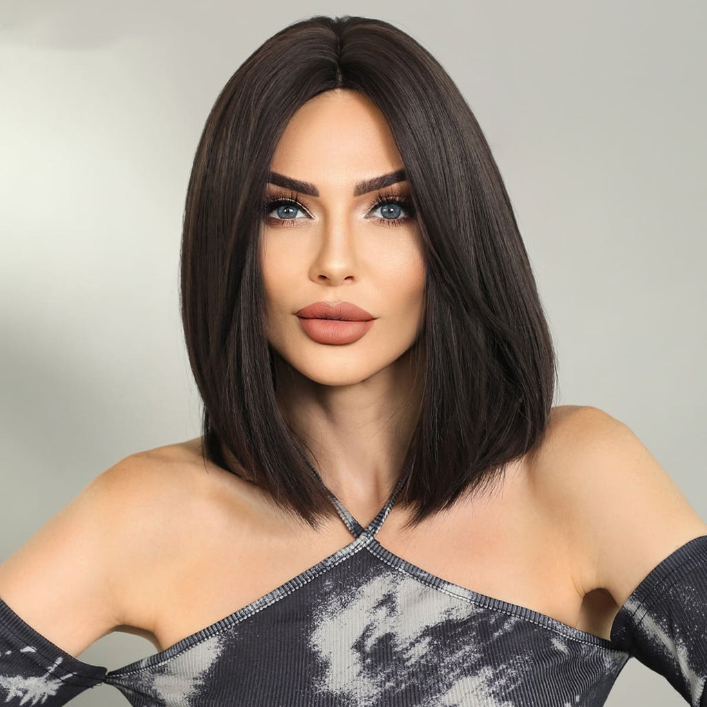 Perruque mi longue lisse