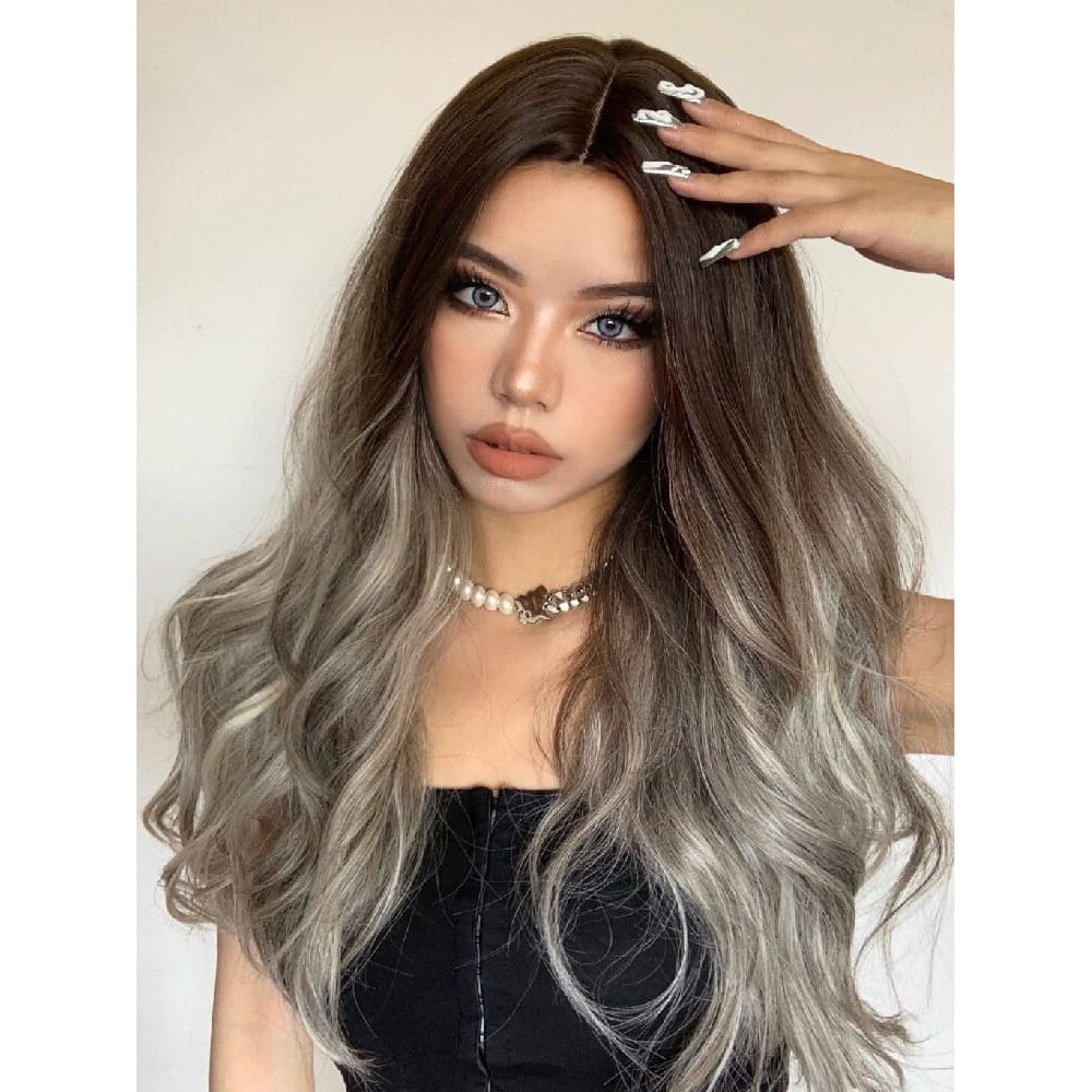 Perruque noire et grise sexy