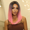 Perruque rose cheveux