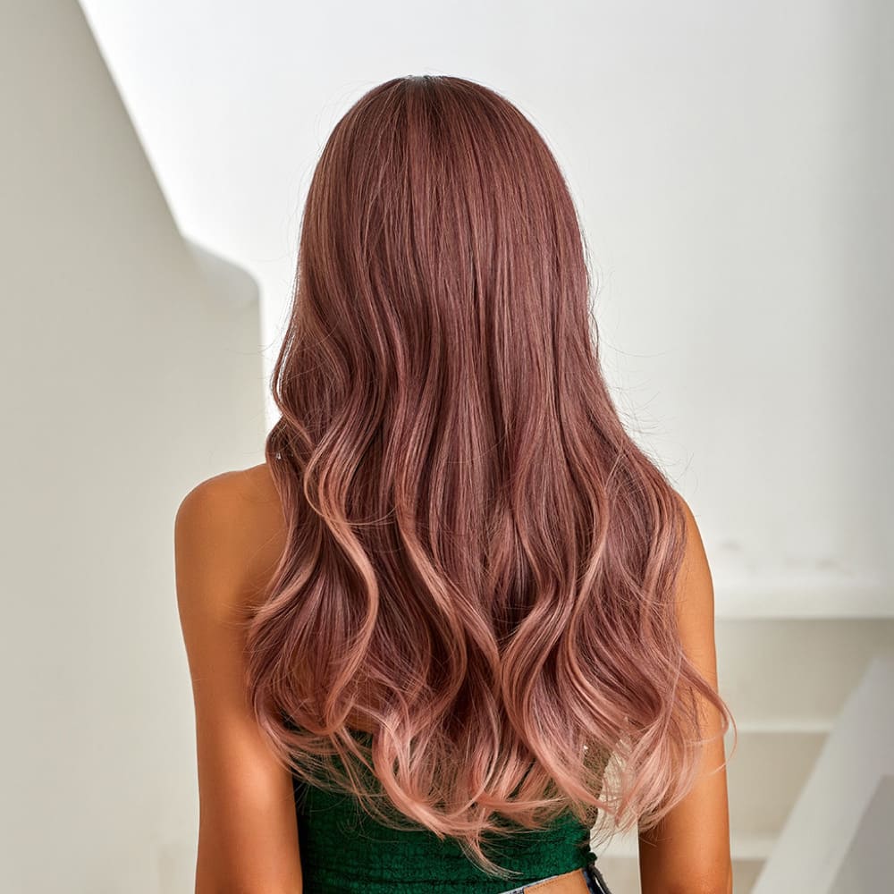 Perruque rose clair nuque