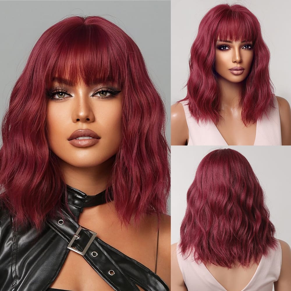 Perruque rouge courte féminité