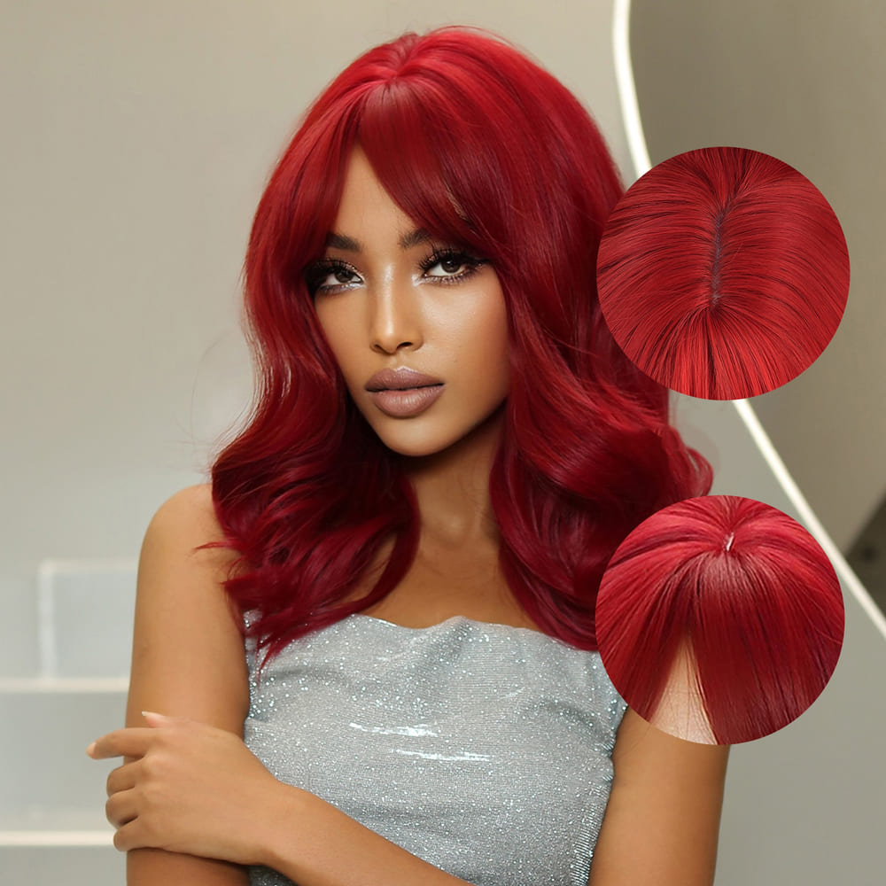 Perruque rouge femme capillaire