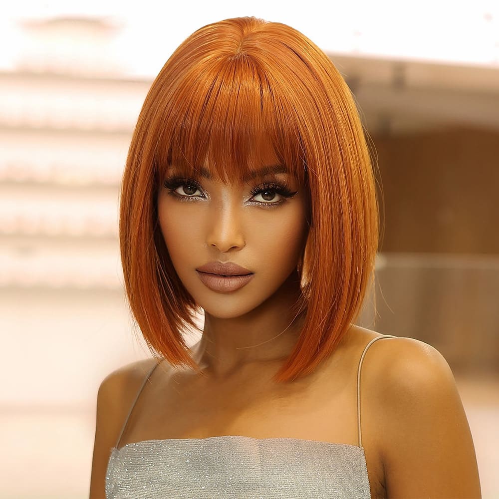 Perruque rousse carré modèle