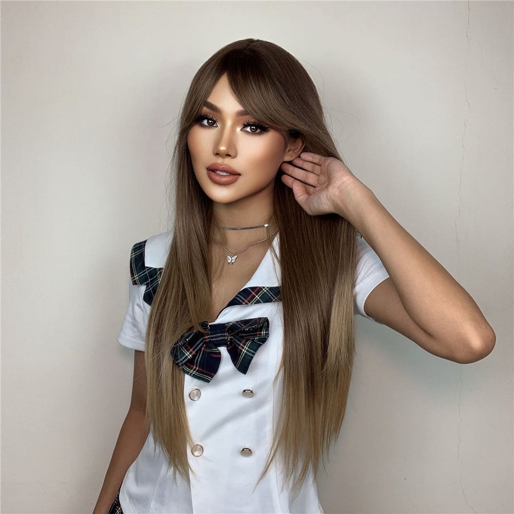 Perruque synthétique lisse