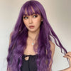 Perruque violette cheveux élégante