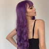 Perruque violette cheveux nuque