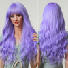 Perruque violette longs cheveux femme