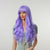 Perruque violette longs cheveux