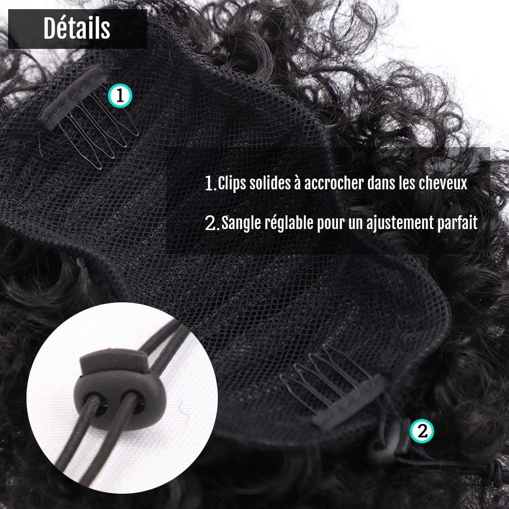 Postiche chignon africain accroche