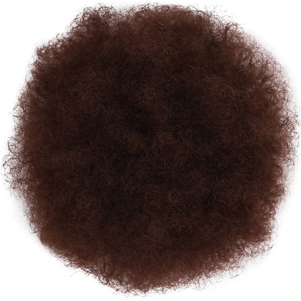 Postiche chignon africain brun