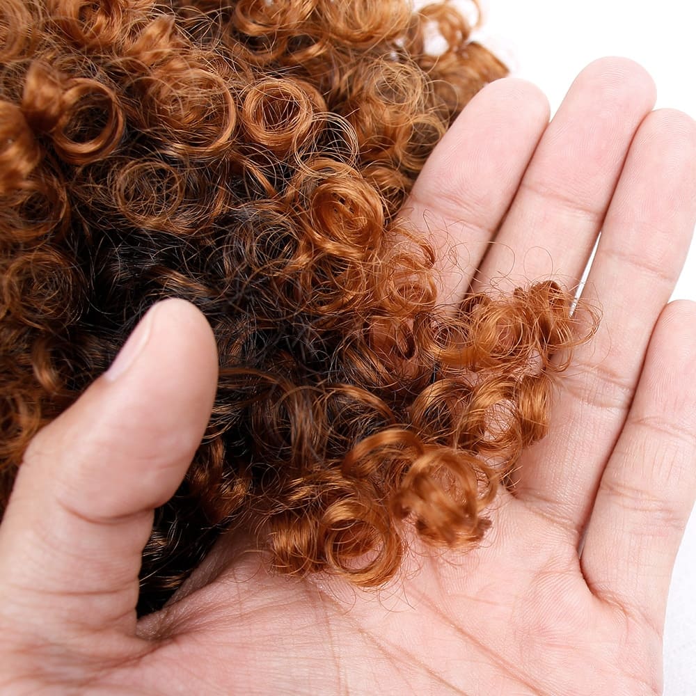 Postiche chignon cheveux afro détails