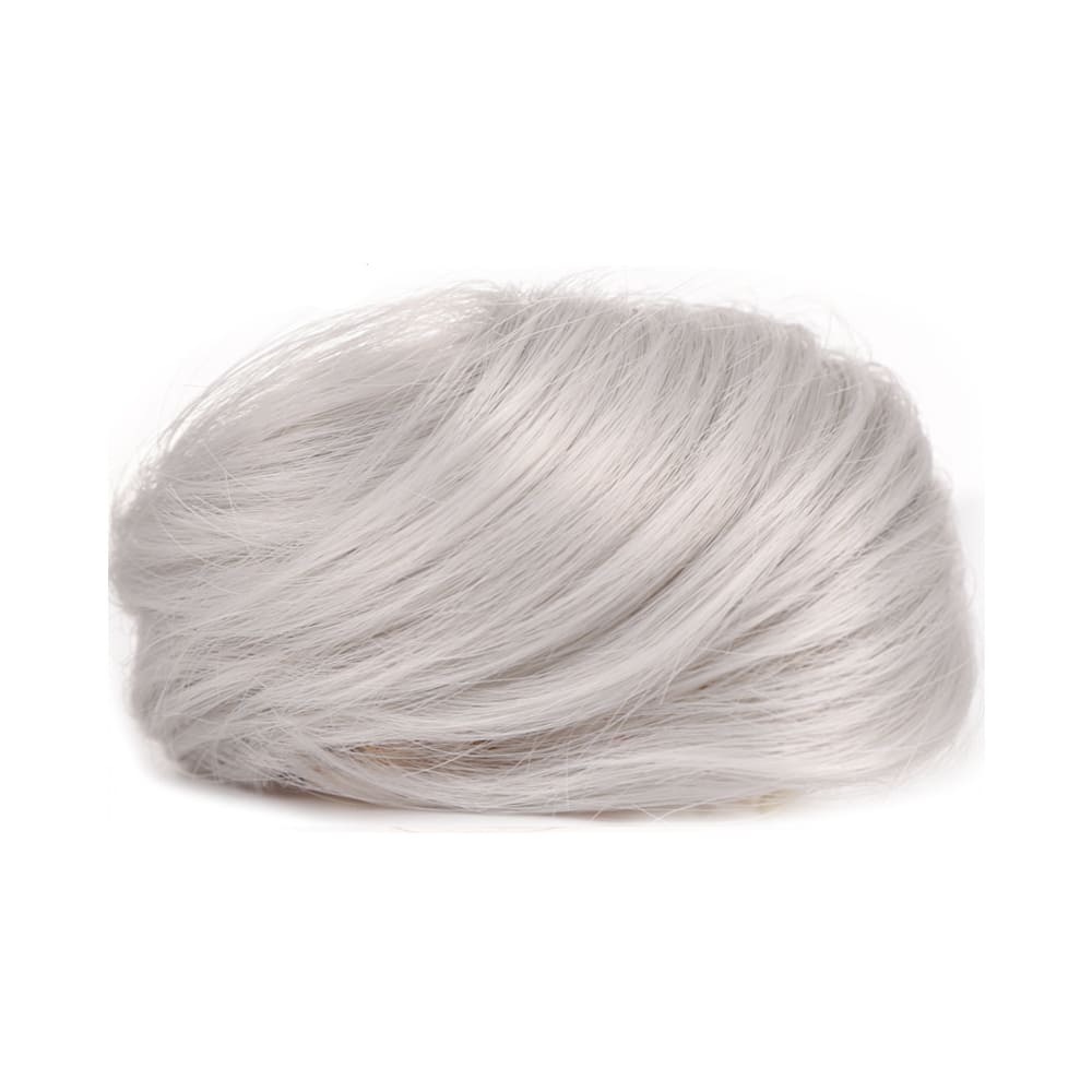 Postiche chignon cheveux blancs