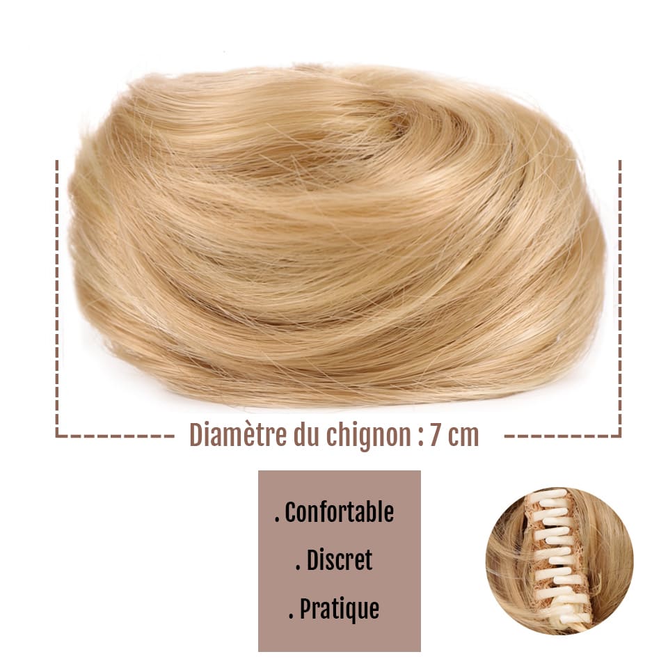 Postiche chignon cheveux courts taille