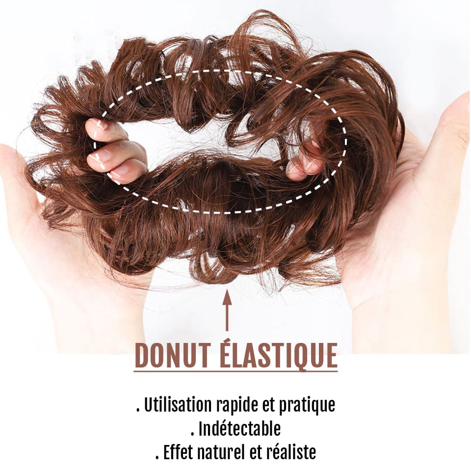 Postiche chignon décoiffé donut