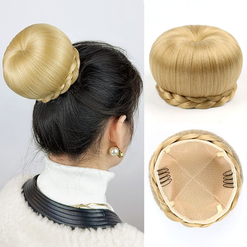 Postiche chignon donut accroche