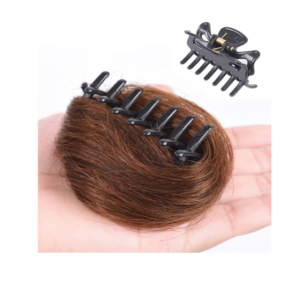 Postiche chignon roux pince crabe