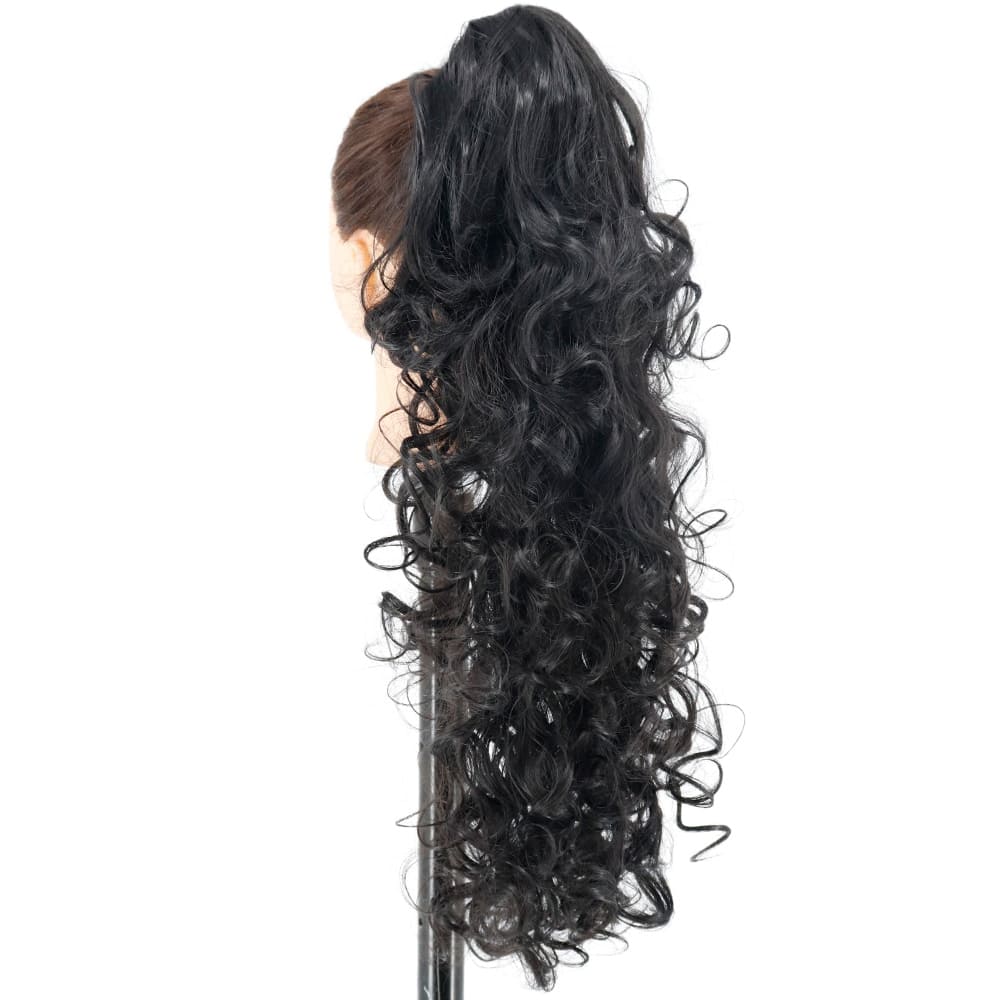 Postiche queue de cheval bouclée noir