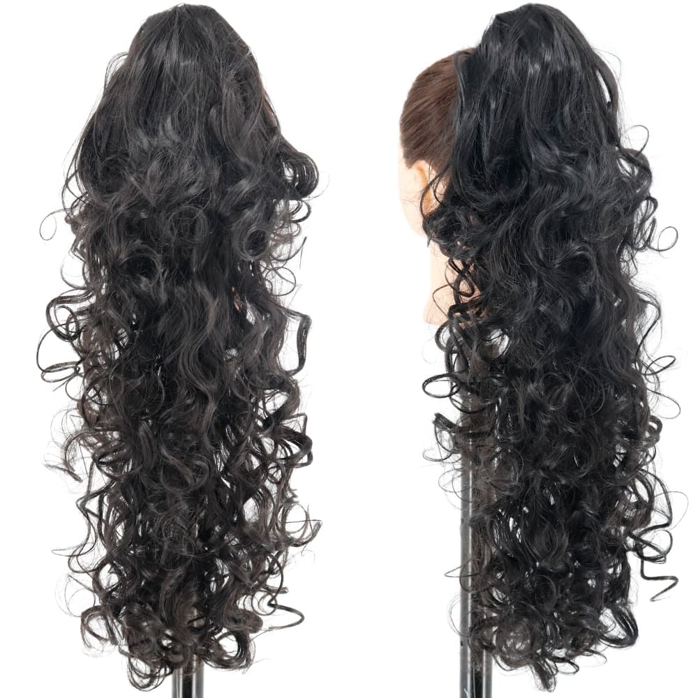 Postiche queue de cheval bouclée ondulation