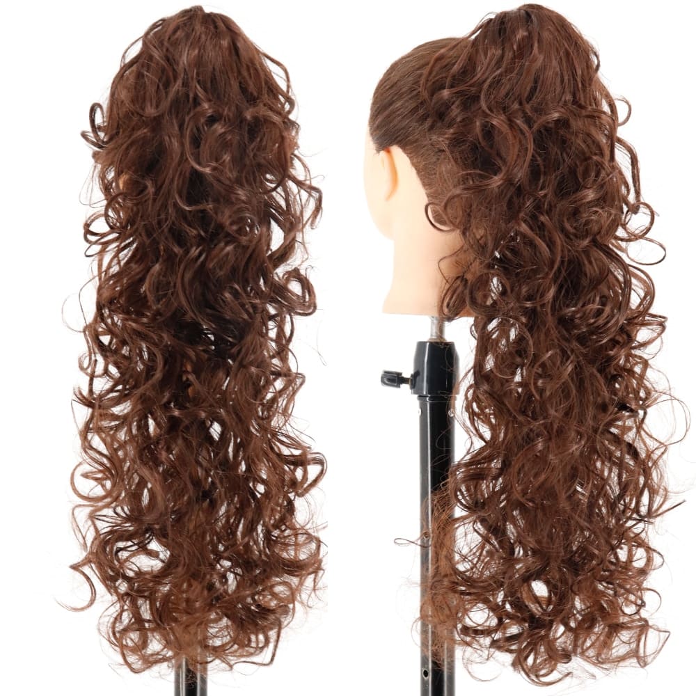 Postiche queue de cheval bouclée ondulée