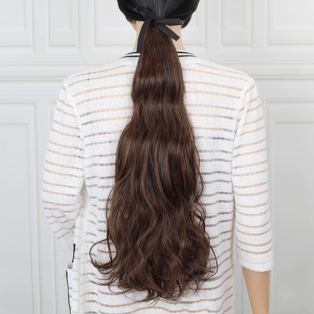 Postiche queue de cheval châtain