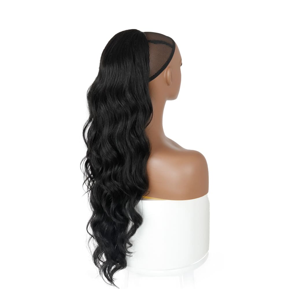 Postiche queue de cheval ondulée exemple