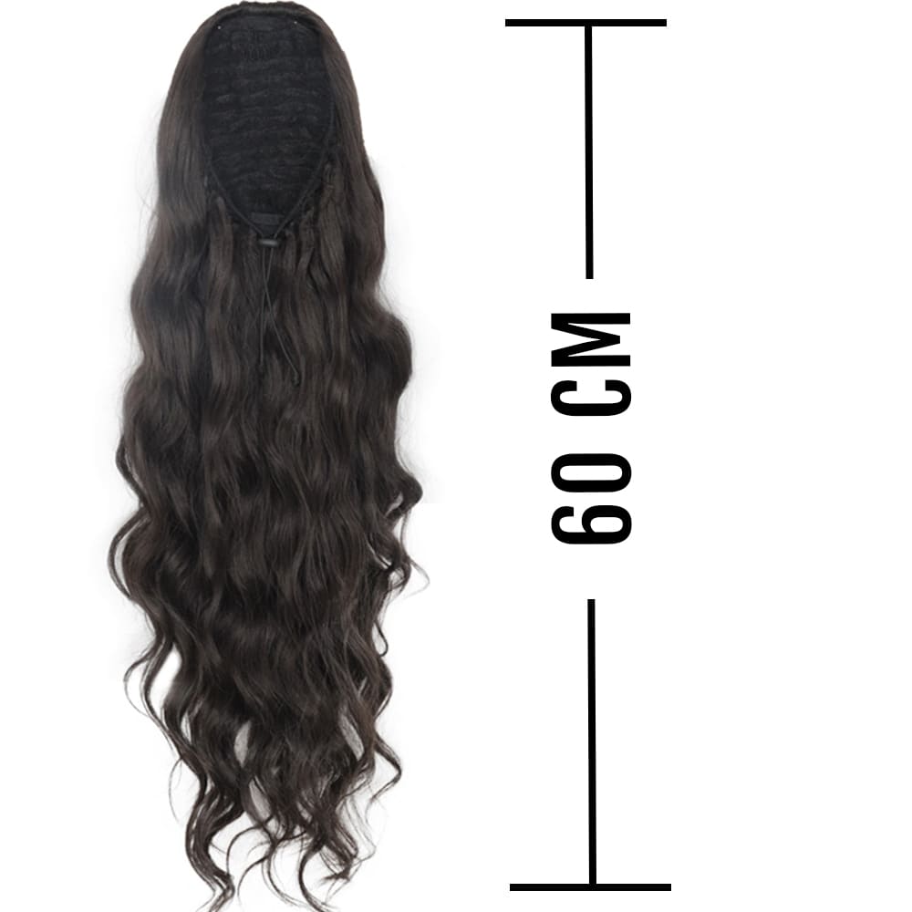 Postiche queue de cheval ondulée longueur