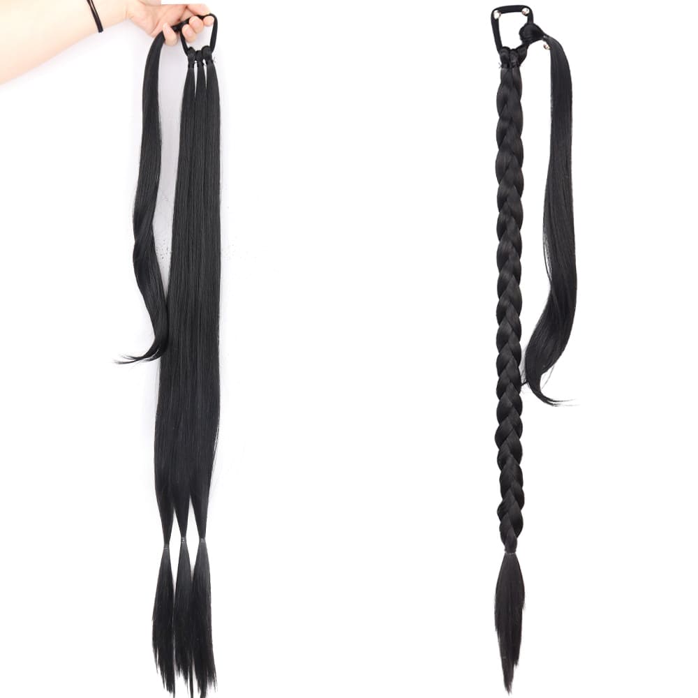 Postiche queue de cheval tresse femme