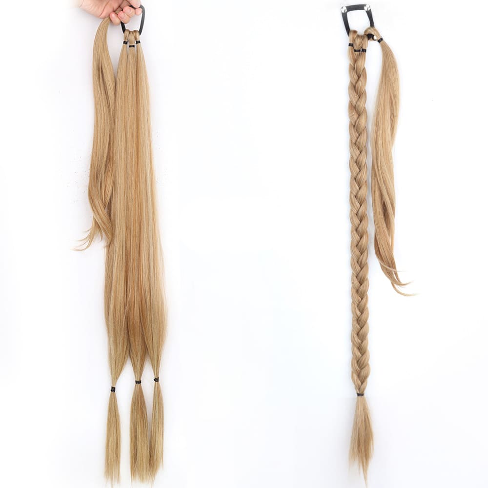 Postiche queue de cheval tresse longue