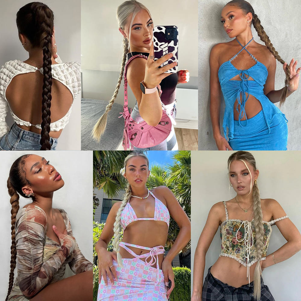 Postiche queue de cheval tresse modèle